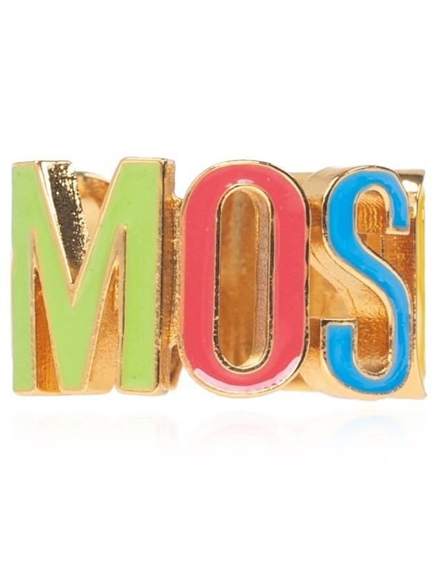 Moschino 로고 레터링 폴리시드 피니시 링