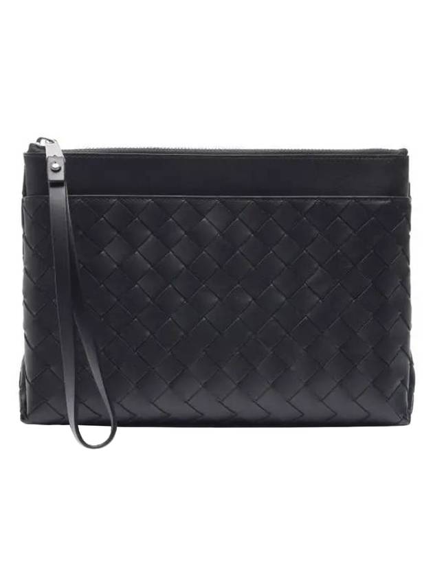 보테가베네타 인트레치아토 클러치 백 블랙