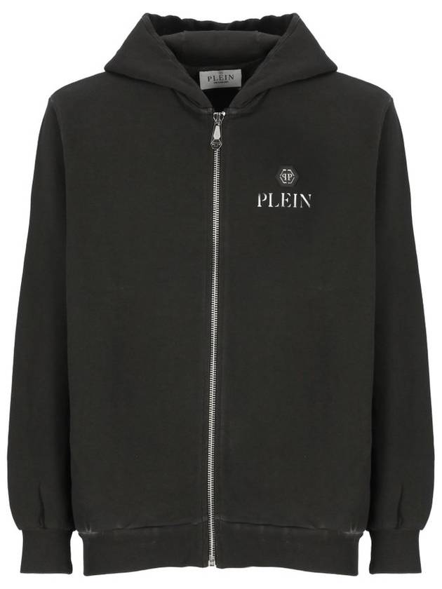 필립 플레인 긴팔 지퍼업 후드 티셔츠