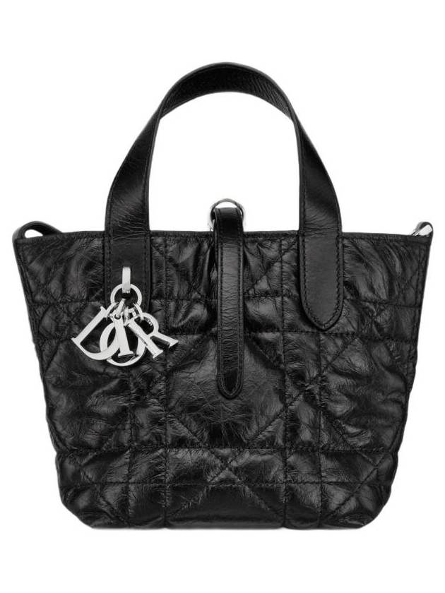 디올 뚜주흐 버티컬 나노 토트백 매크로까나쥬 크링클 카프스킨 블랙 S6100PNIO M900