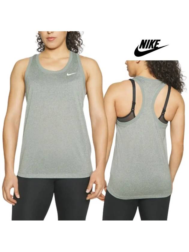 나이키 헬스 운동 스우시 탑 나시 티셔츠 그레이 오버핏 민소매 트레이닝복 운동복