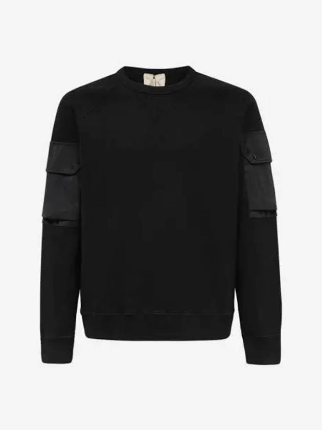 텐씨 멀티 포켓 스냅 크루넥 스웨트셔츠 블랙 Ten C Multi Pocket Snap Crewneck Sweatshirt Black