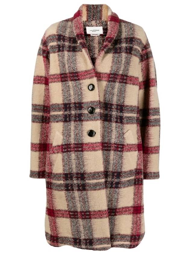 Isabel Marant Etoile 이자벨마랑 에뚜왈 가브리엘 체크 울 블렌드 코트