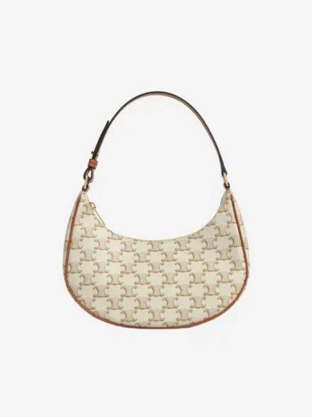 셀린느 트리옹프 캔버스 & 카프스킨 아바백 화이트 Celine Ava Bag in Triomphe Canvas and Calfskin White