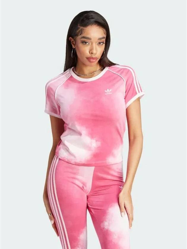 아디다스 타이다이 크롭 티셔츠 IL2430 멀티 핑크 WOMENS KR S JP M