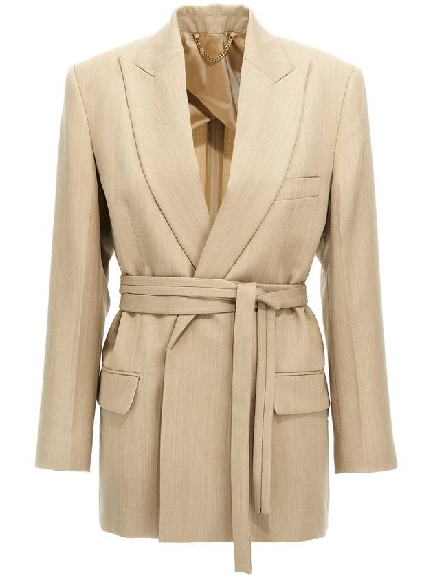 VICTORIA BECKHAM 1125WJK006092AALMOND 벨트 블레이저