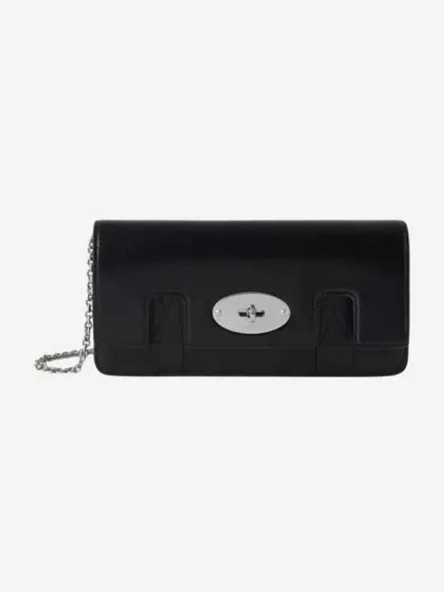 멀버리 샤이니 스무스 클래식 카프 이스트 웨스트 베이스워터 클러치 블랙 Mulberry Shiny Smooth Classic Calf East West Bayswater Clutch Black