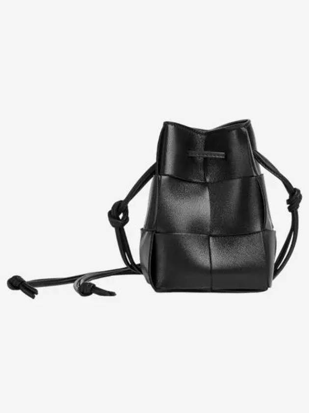 보테가 베네타 미니 레더 카세트 버킷백 블랙 Bottega Veneta Mini Leather Cassette Bucket Bag Black