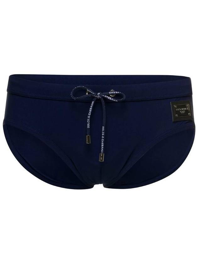 돌체앤가바나 남성 로고 스윔 브리프 네이비