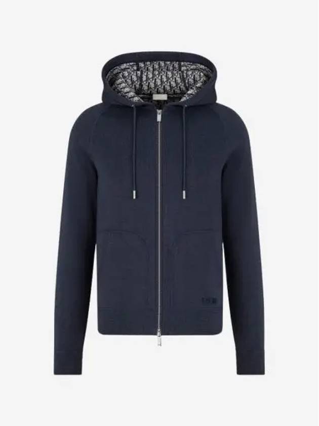 디올 트랙 자켓 네이비 블루 니트 캐시미어 Dior Track Jacket Navy Blue Knit Cashmere