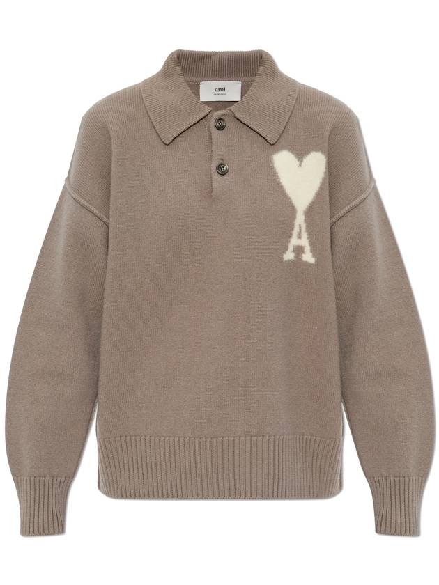 Ami Alexandre Mattiussi Polo Sweater Women's Grey