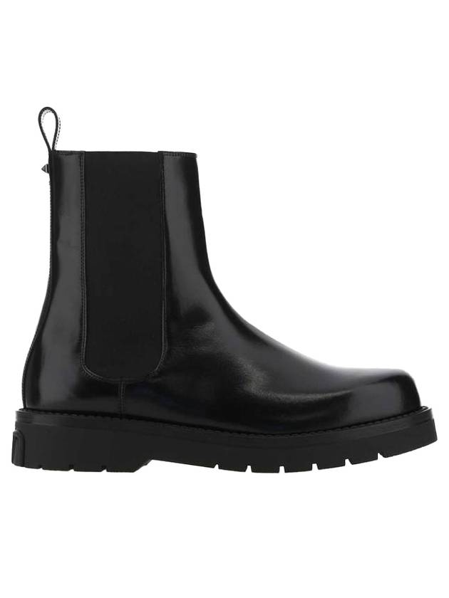 발렌티노 레더 앵클 부츠 블랙