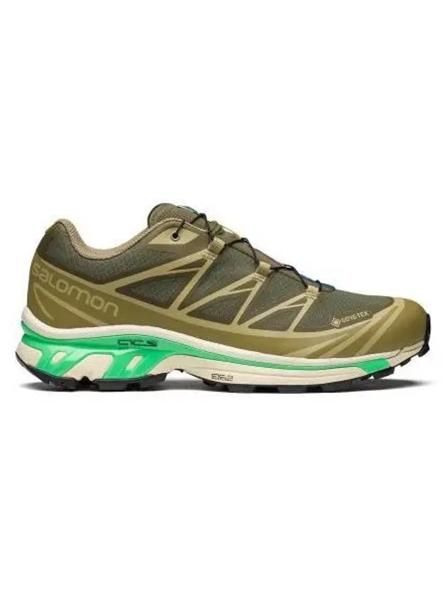 살로몬 XT 6 GTX 로우탑 스니커즈 올리브 나이트 드라이드 허브 아몬드 밀크