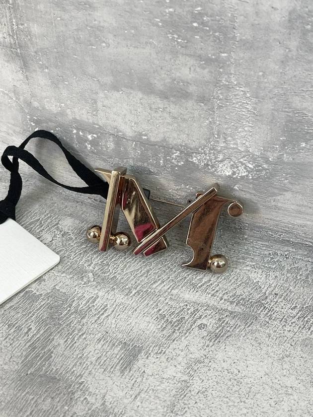 25SS 막스마라 GEARMBROOCH 메탈 모노그램 브로치 골드 251475