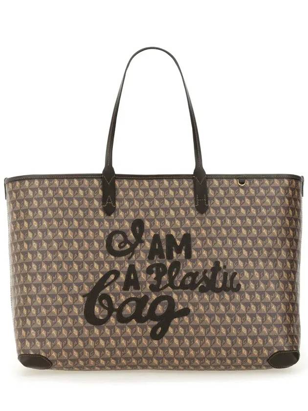 Anya Hindmarch 나는 플라스틱 가방입니다 큰 토트 백 194853_TRUFFLE