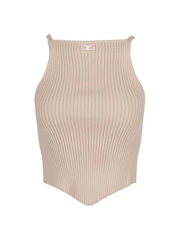 쿠레주 포인티 리브 니트 탱크 탑