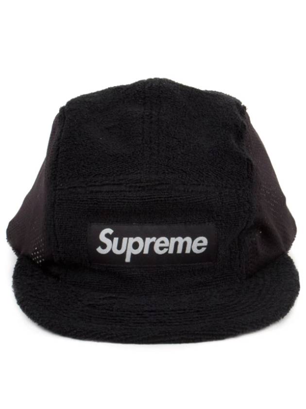 16SS 슈프림 테리 사이드 애쉬 패널 캠프 캡 Supreme Terry Mesh Side Panel Camp Cap BK