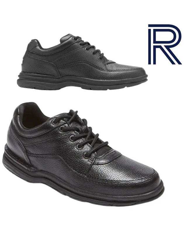 락포트 남성화 클래식 월드 투어 레이스업 스니커즈 신발 블랙