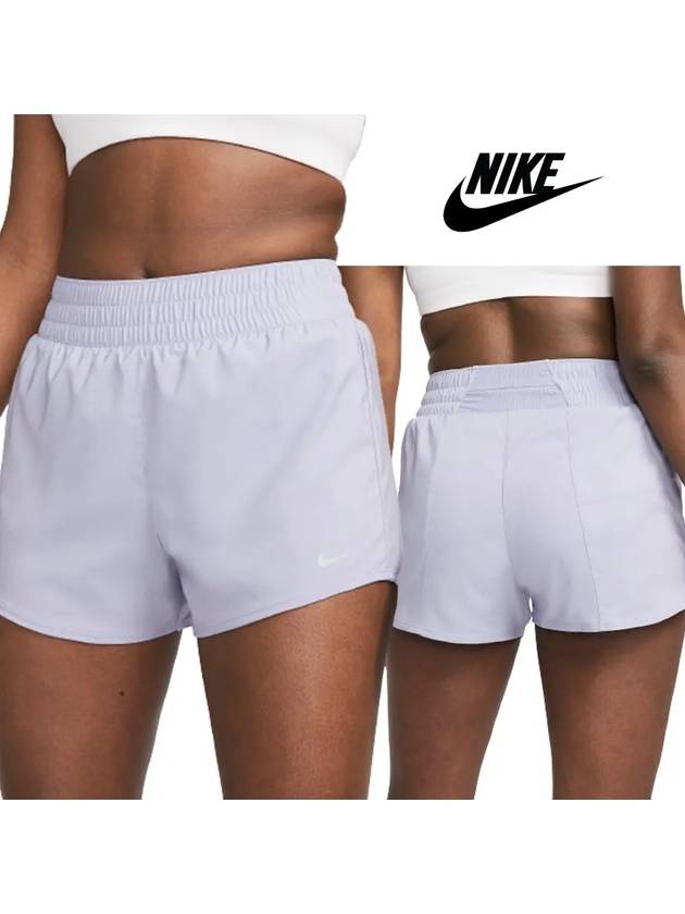 나이키 여성 하이 웨이스트 3인치 브리프 쇼츠 반바지 라일락 심플 베이직 운동 스포츠웨어