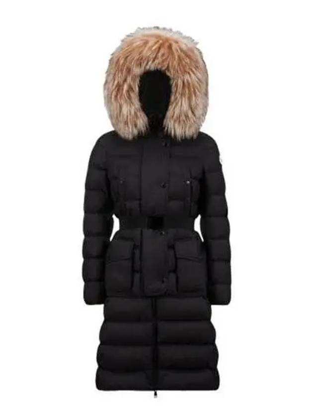 몽클레르 KHLOE 999  클로에 블랙 브라운퍼 여성 롱패딩자켓 MONCLER