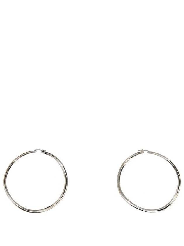 발렌티노 로고 플라크 후프 이어링