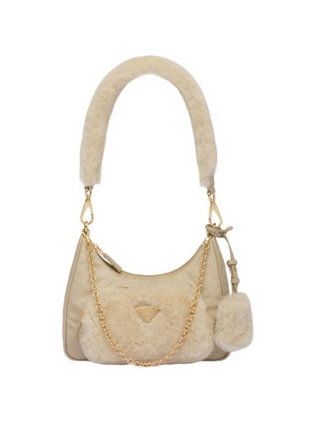 프라다 리나일론 셔링 미니백 데저트 베이지 1BC198 K4D F0F24