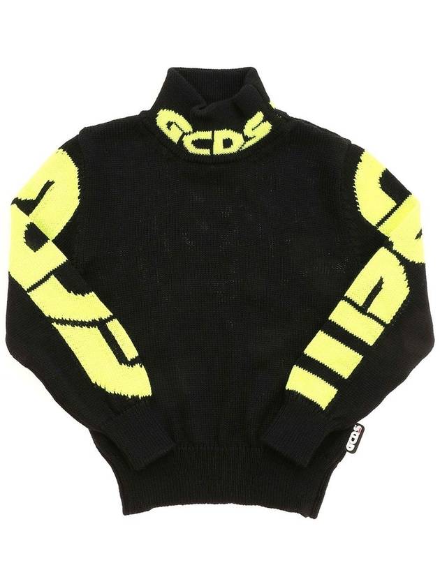 Gcds Fluo logo turtleneck in black
