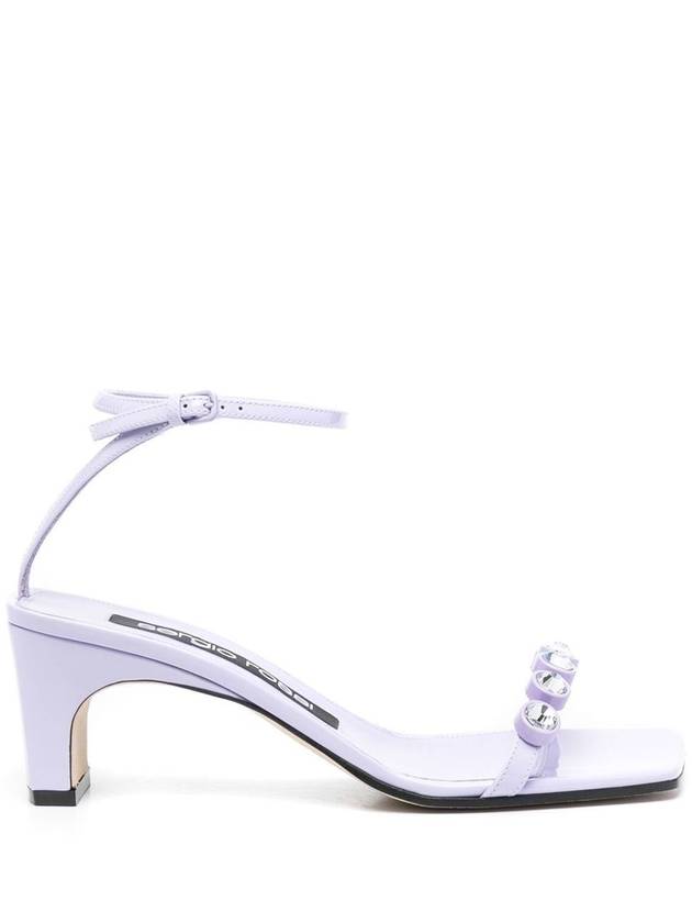 23SS SERGIO ROSSI WOMENS A81090MFN5595328 PURPLE LEATHER SANDALS A81090MFN5595328