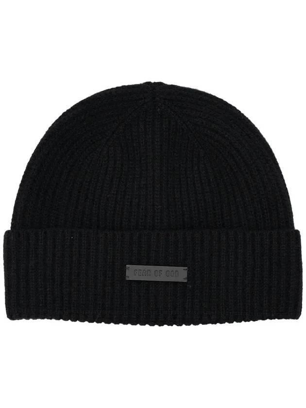 Fear of God 로고 패치 골지 니트 비니 FG870033CASC_001