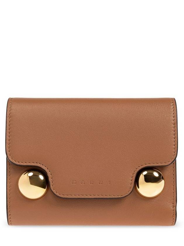 마르니 로고 엠보싱 스터드 지갑