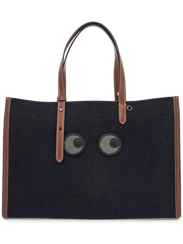 Tote Bag With Eyes Print