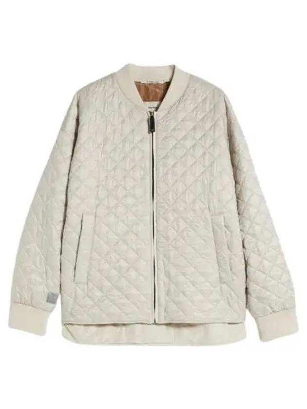 W 막스마라 더 큐브 마야 방수 캔버스 봄버 자켓 아이스 W Max Mara The Cube Maya Water Repellent Canvas Bomber Jacket Ice
