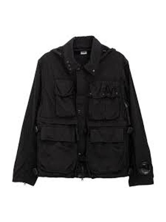 CP컴퍼니 크롬 R 고글 유틸리티 후드자켓 블랙