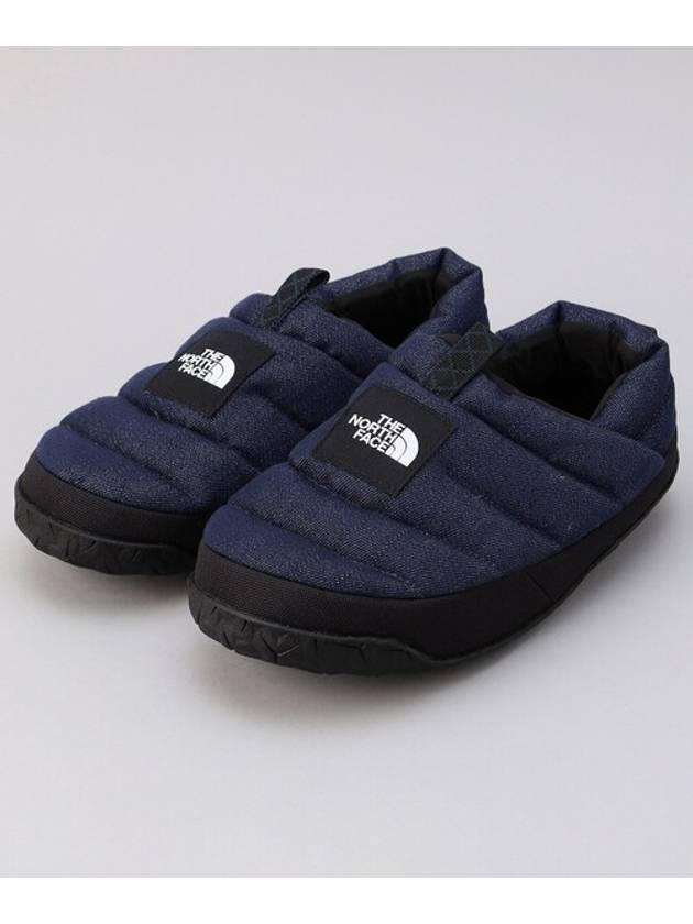 노스페이스 눕시 뮬 데님 여성 패딩슬립온 패딩슬리퍼