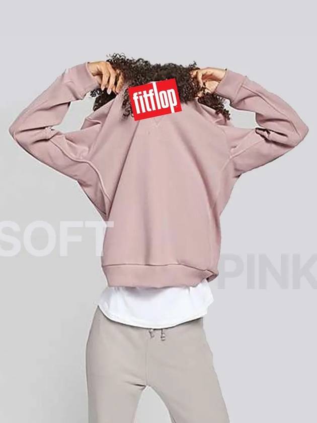 핏플랍 베이직 운동복 크루 롱슬리브 탑 스웨터 핑크