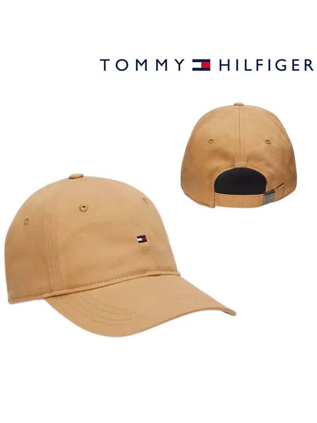 타미힐피거 볼캡 스몰 로고 야구 모자 카멜