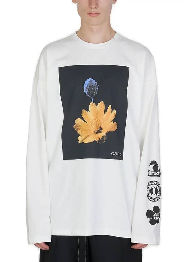 OAMC 그래픽 프린트 긴팔 크루넥 티셔츠 23E28OAJ18COT00727_101