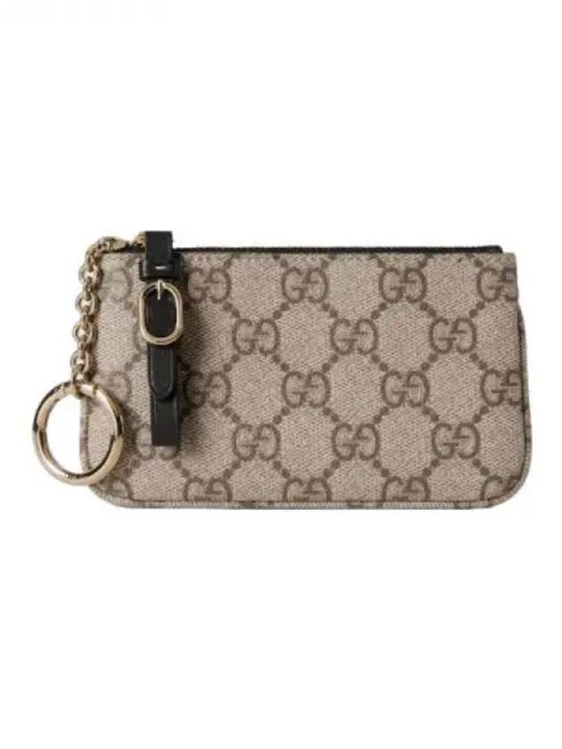 구찌 GG 엠블럼 키 케이스 _ 베이지색 다크 브라운 캔버스 819113FAD6L9741