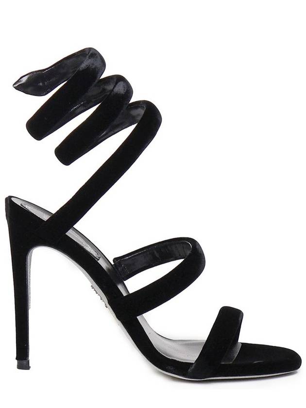 Rene Caovilla Cleo 코일 스트랩 벨벳 샌들