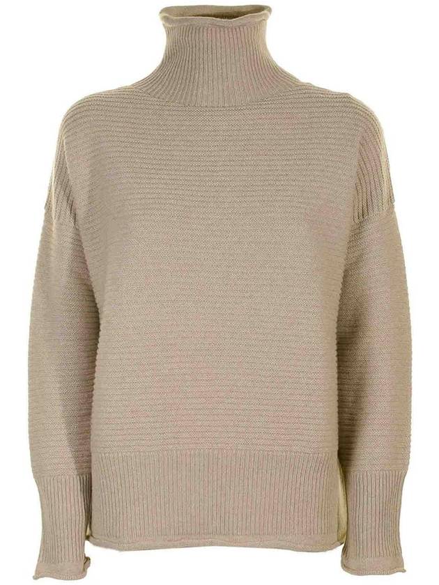 Eleventy Beige Wool Turtleneck