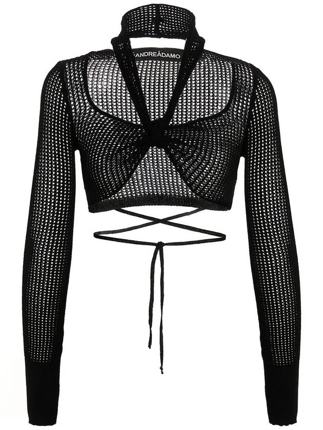 AndreADamo - Openwork cropped top