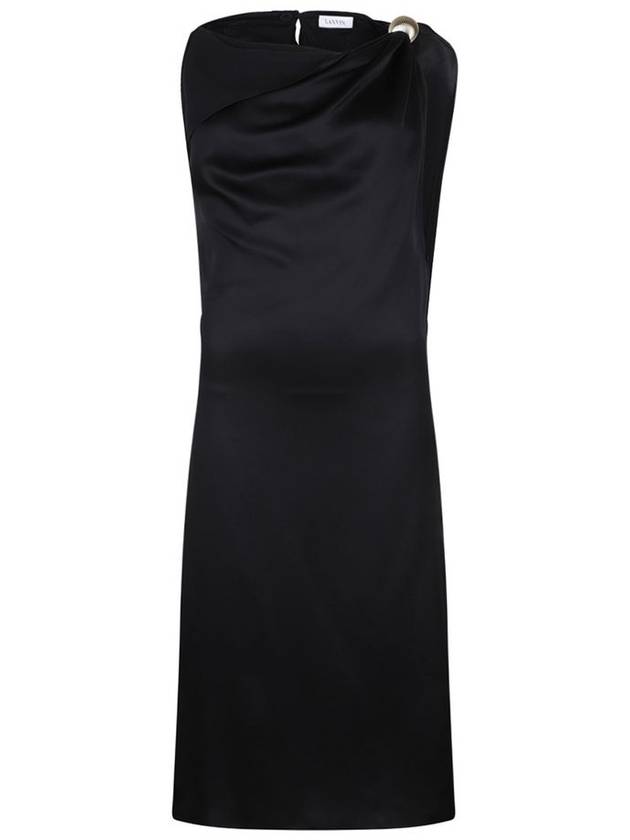 Lanvin 보트넥 아르페주 미디 드레스