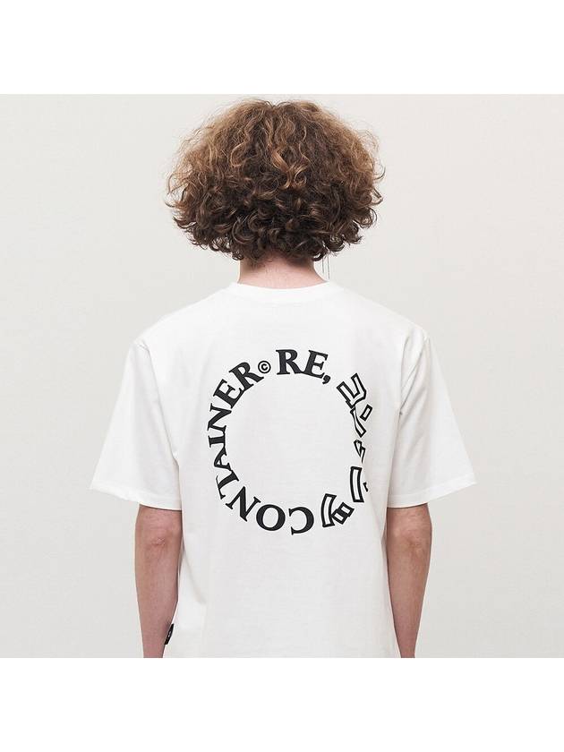 contents round logo t shirts white