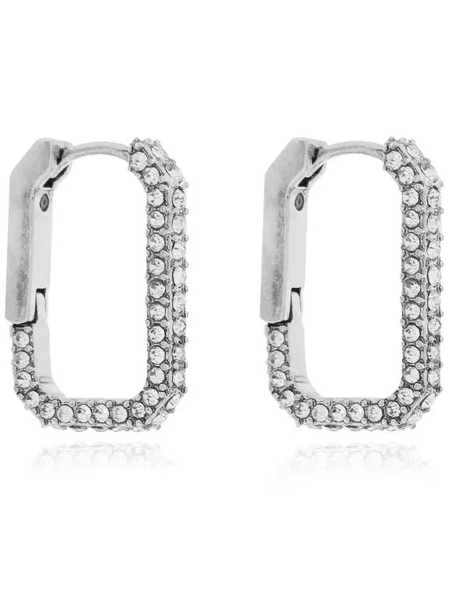 올세인츠 크리스털 장식 후프 이어링 37501588SLV_041