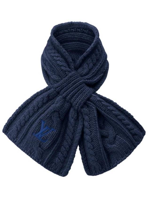 루이비통 온리 LV 미니 케이블 스카프 네이비 M96755