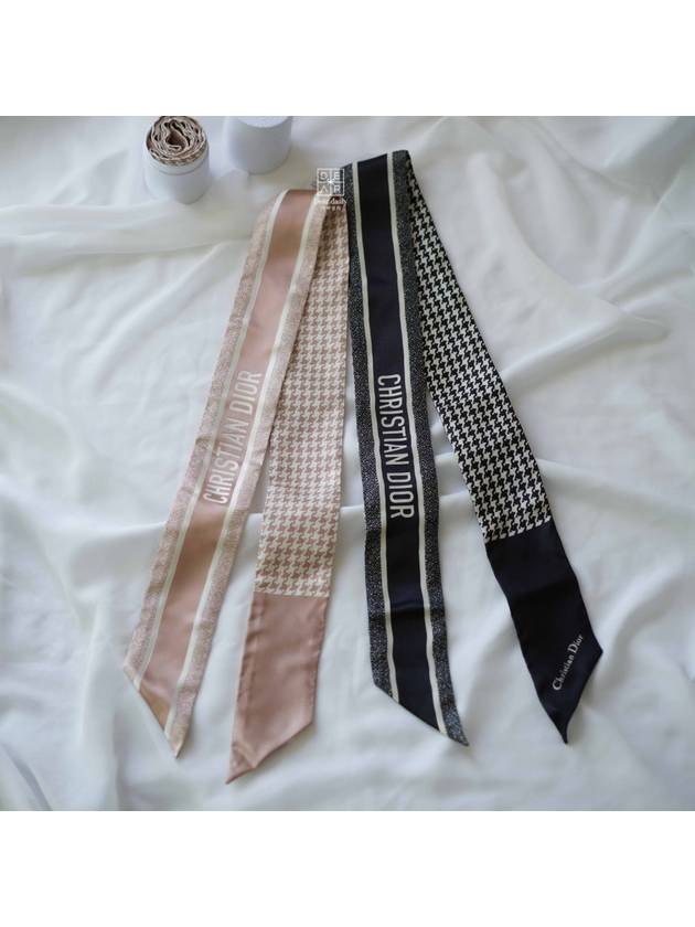 디올 30 몽테인 미챠 실크 스카프 머플러 블랙 핑크