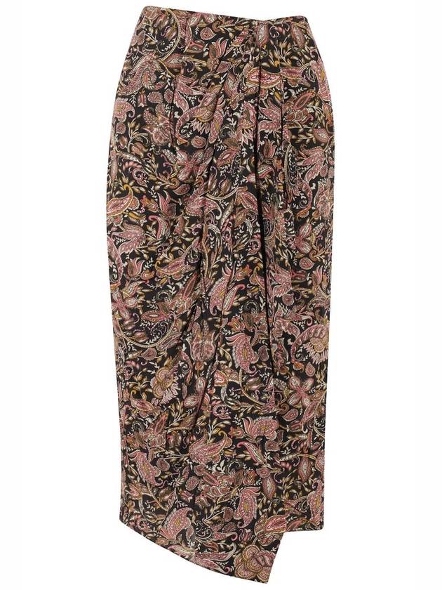 Isabel Marant ?toile Zaine 프린트 드레이프 스커트