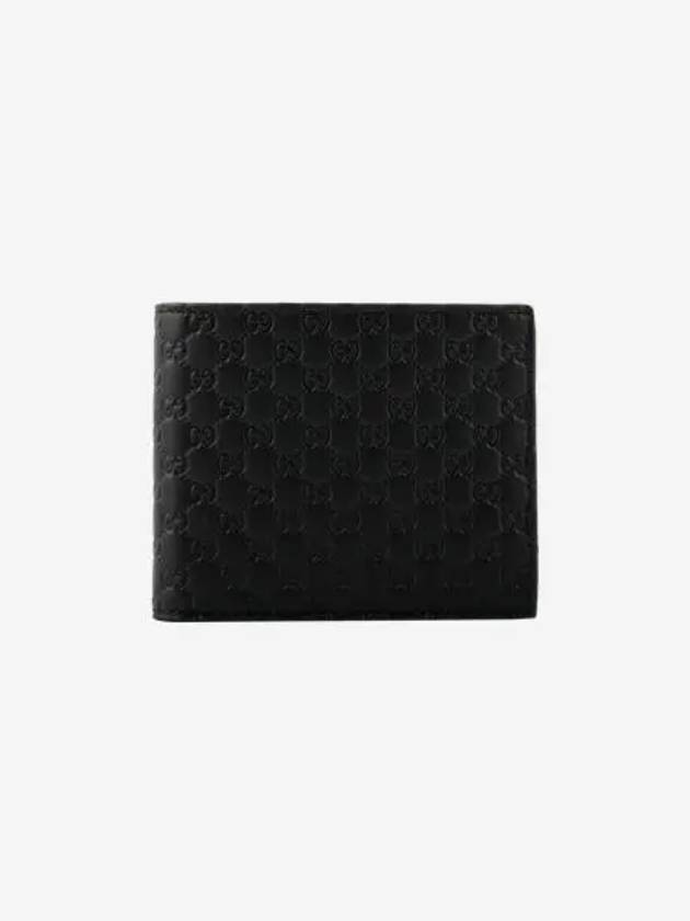 구찌 마이크로 GG 시마 반지갑 블랙 Gucci Micro GG Ssima Bi Fold Wallet Black
