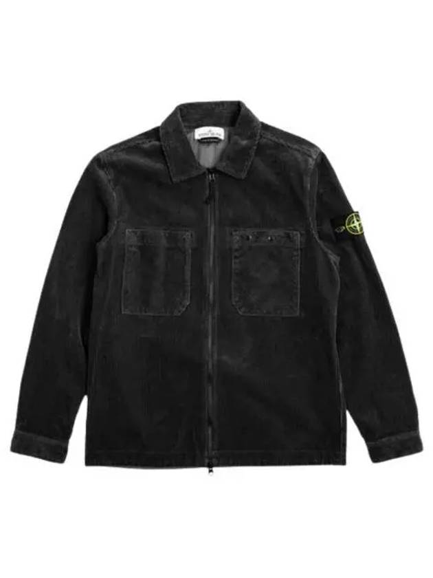 스톤 아일랜드 11604 코듀로이 셔츠 자켓 블랙 24FW Stone Island 11604 Corduroy Shirt Jacket Black 24FW