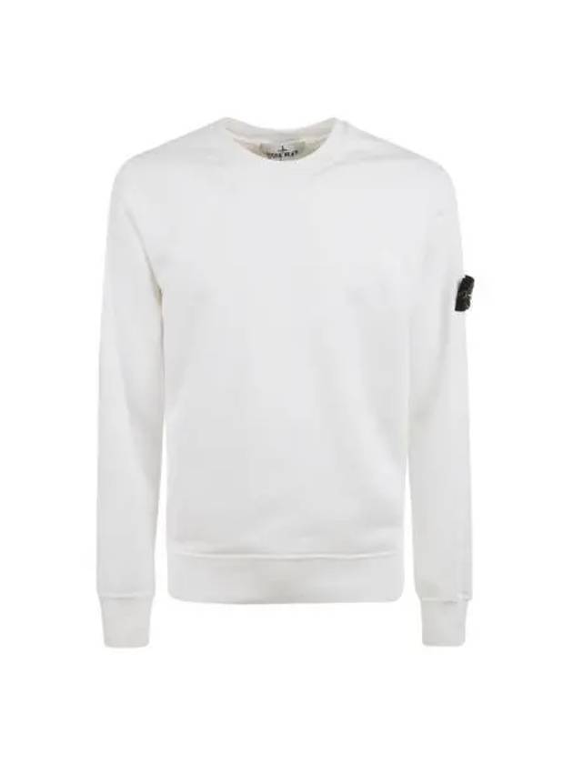 스톤 아일랜드 63051 코튼 플리스 가먼트 다이드 스웨트셔츠 화이트 23FW Stone Island 63051 Cotton Fleece Garment Dyed Sweatshirt White 23FW